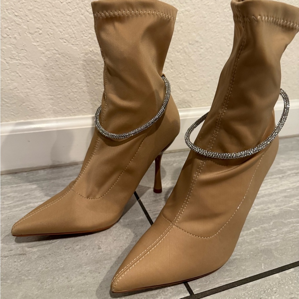 Tan booties
